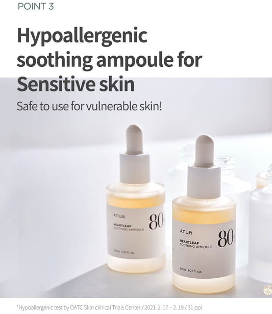 Anua Heartleaf 80 Moisture Soothing Ampoule - Miessential