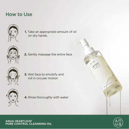 Anua Heartleaf Pore Control Cleansing Oil 200ml Double Set