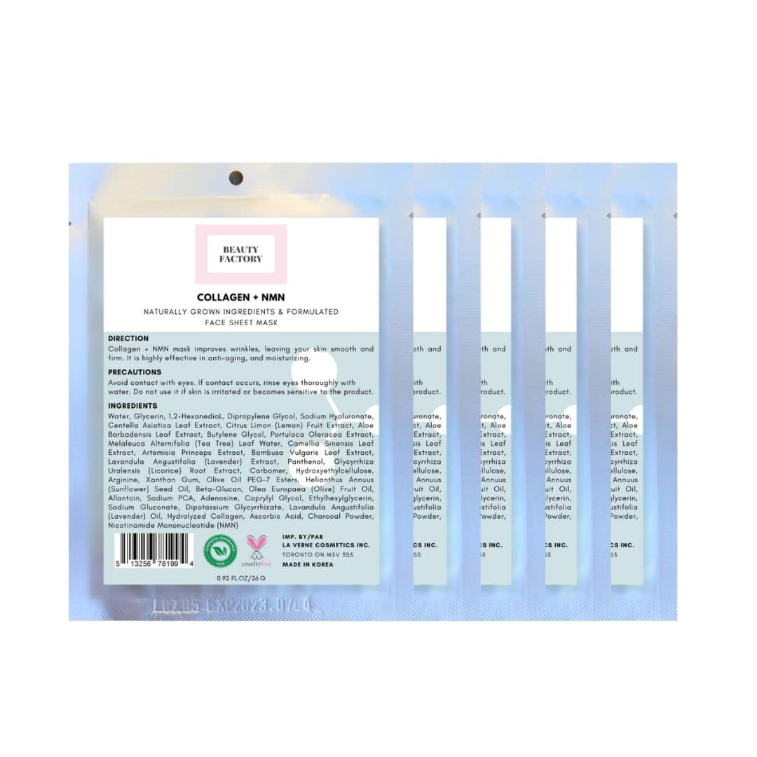 (5 Units) Beauty Factory Collagen + NMN Mask