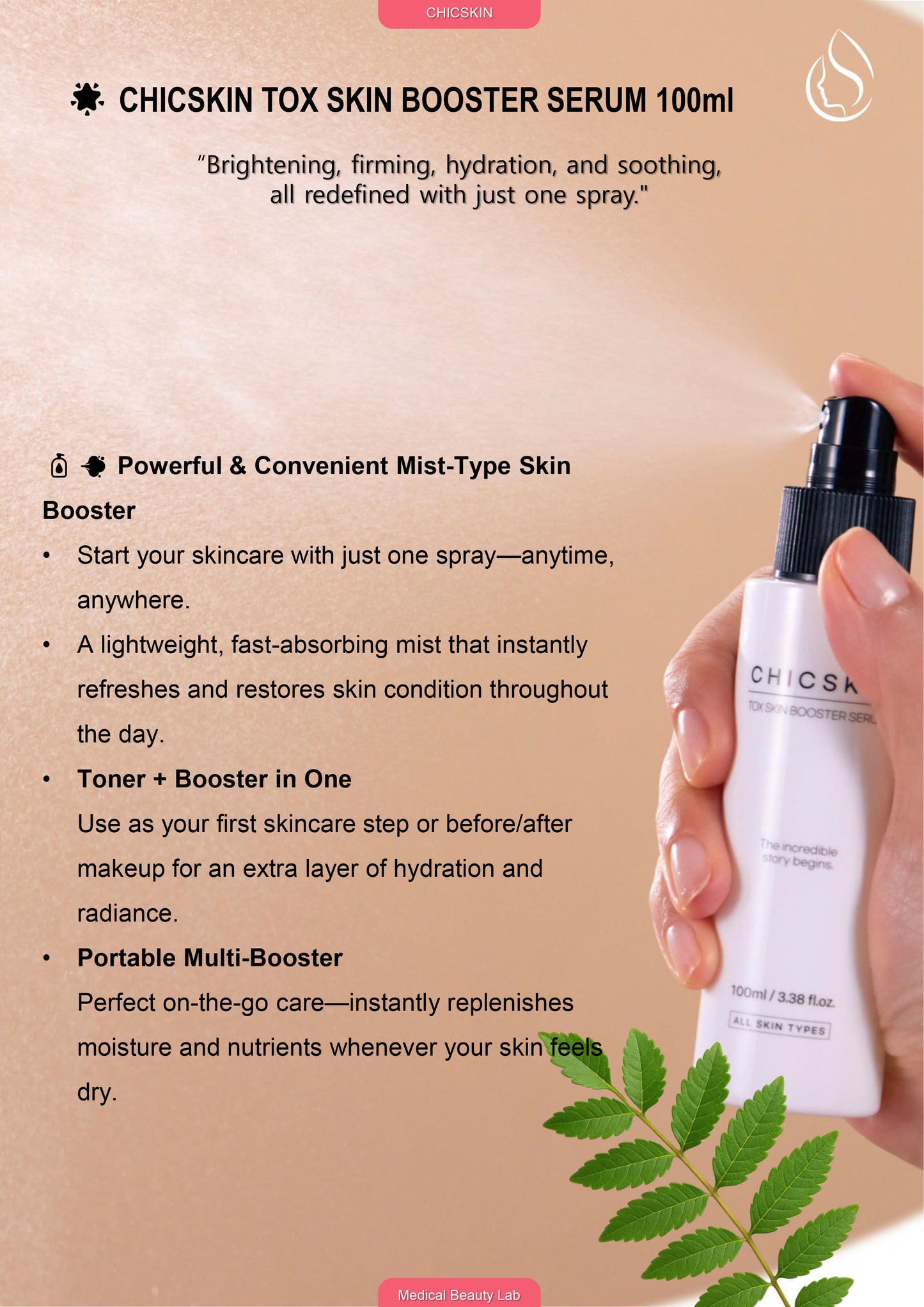 CHICSKIN 6in1 TOX Skin Booster Serum 100ml