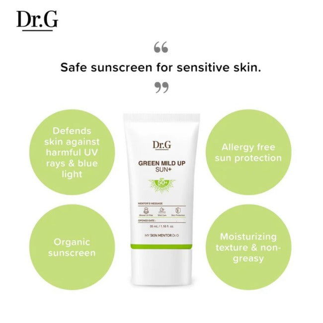 Dr.G Green Mild Up Sun+ SPF50+ PA++++ - Miessential