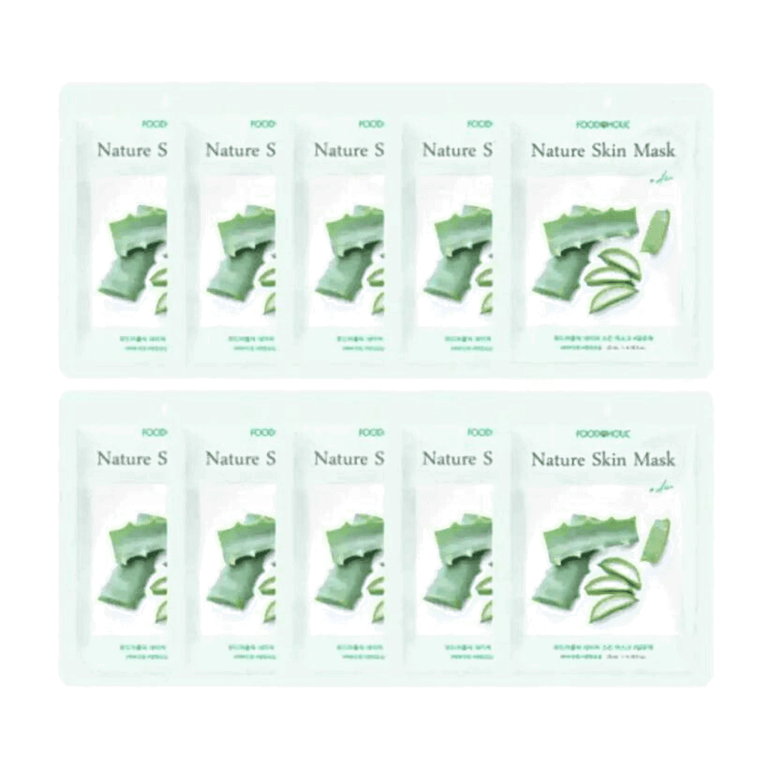 Foodaholic Nature Skin Mask Aloe (10 PCS) - Miessential