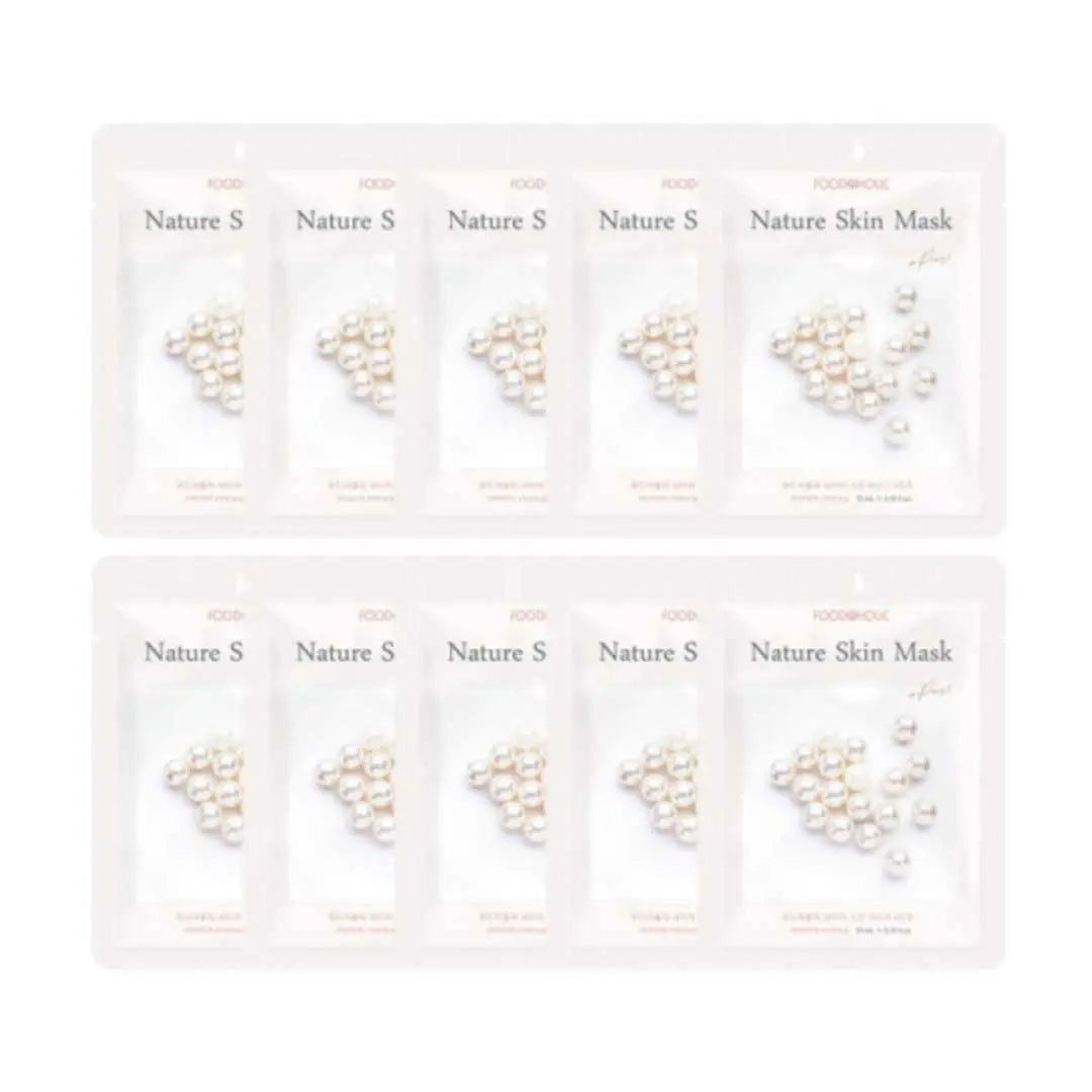 Foodaholic Nature Skin Mask Pearl (10 PCS) - Miessential