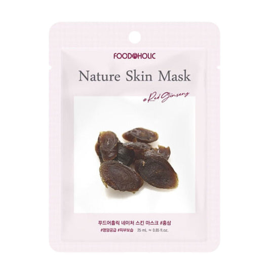 Foodaholic Nature Skin Mask Red ginseng (10 PCS) - Miessential