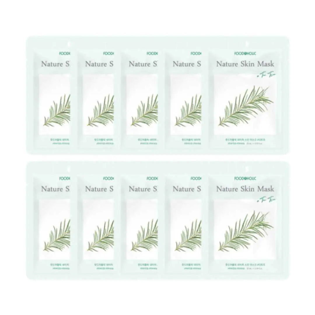 Foodaholic Nature Skin Mask Tea Tree (10 PCS) - Miessential