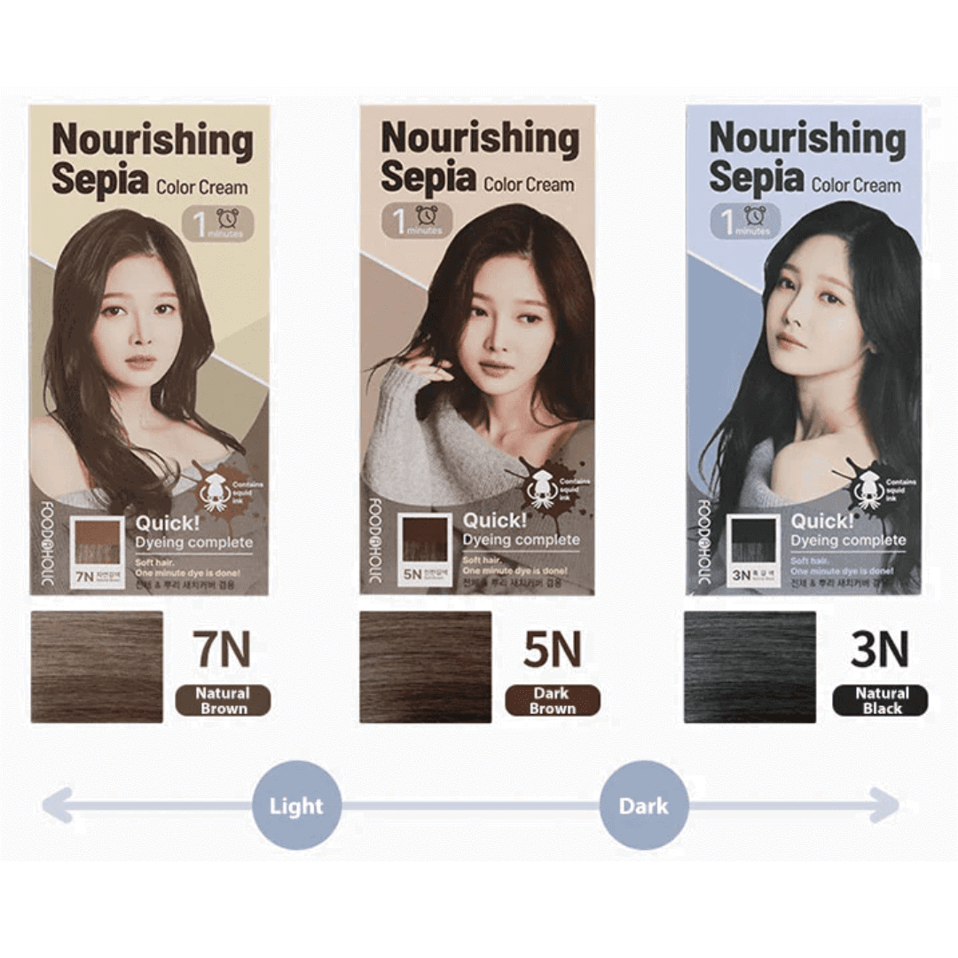 Foodaholic Nourishing Sepia 1 Min Hair Color 5N Dark Brown - Miessential