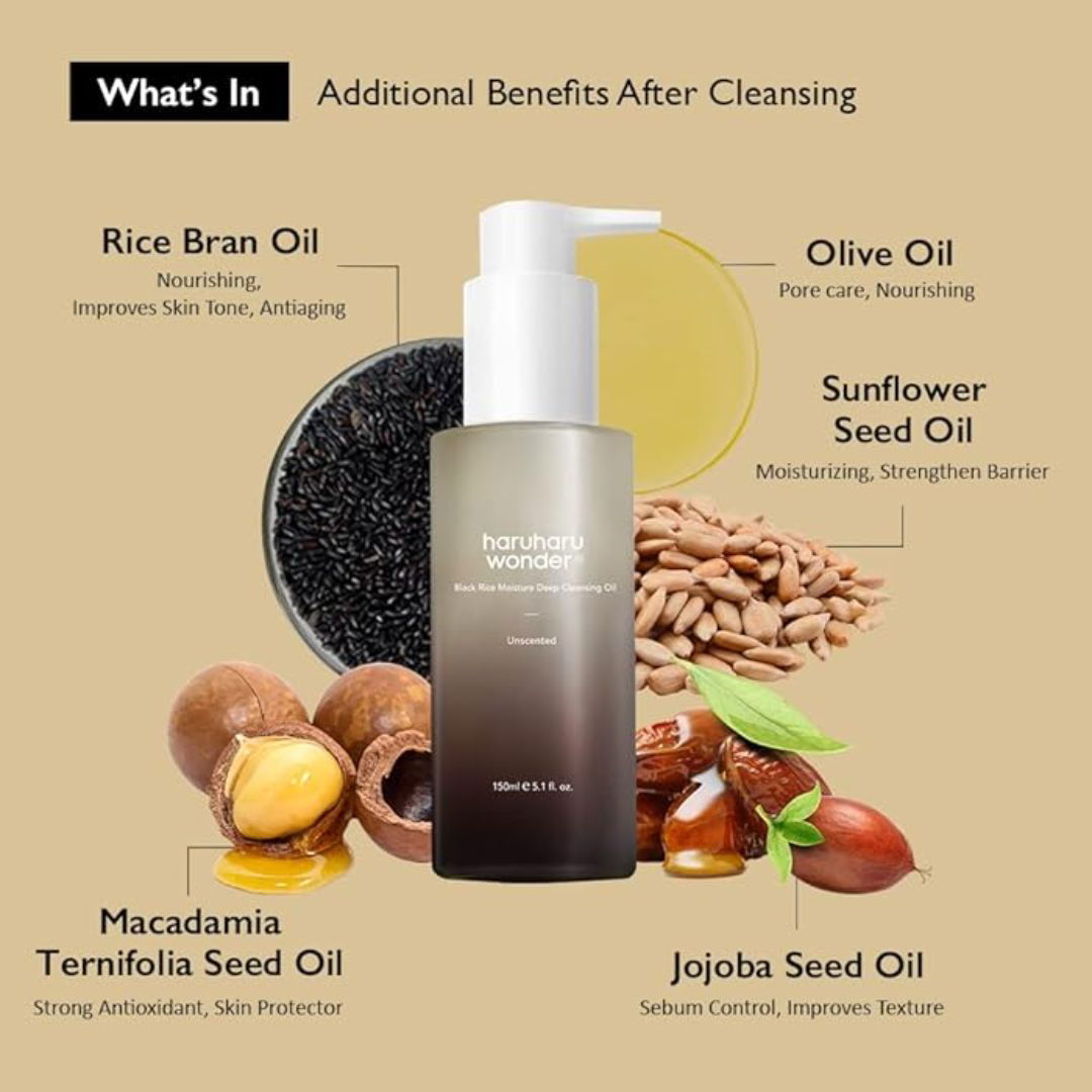 Haruharu Wonder Black Rice Deep Cleansing Oil - Miessential