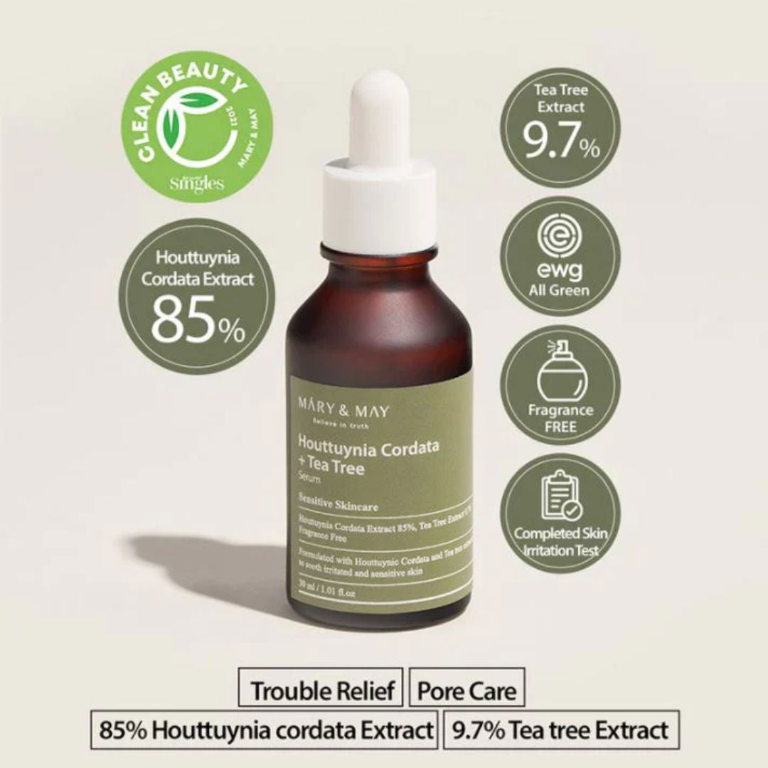 Mary&May Houttuynia Cordata + Tea Tree Serum - Miessential