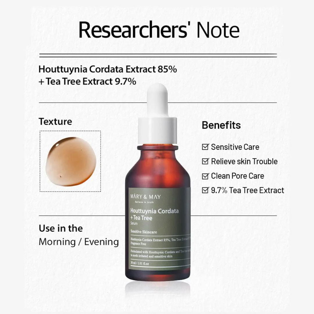 Mary&May Houttuynia Cordata + Tea Tree Serum - Miessential