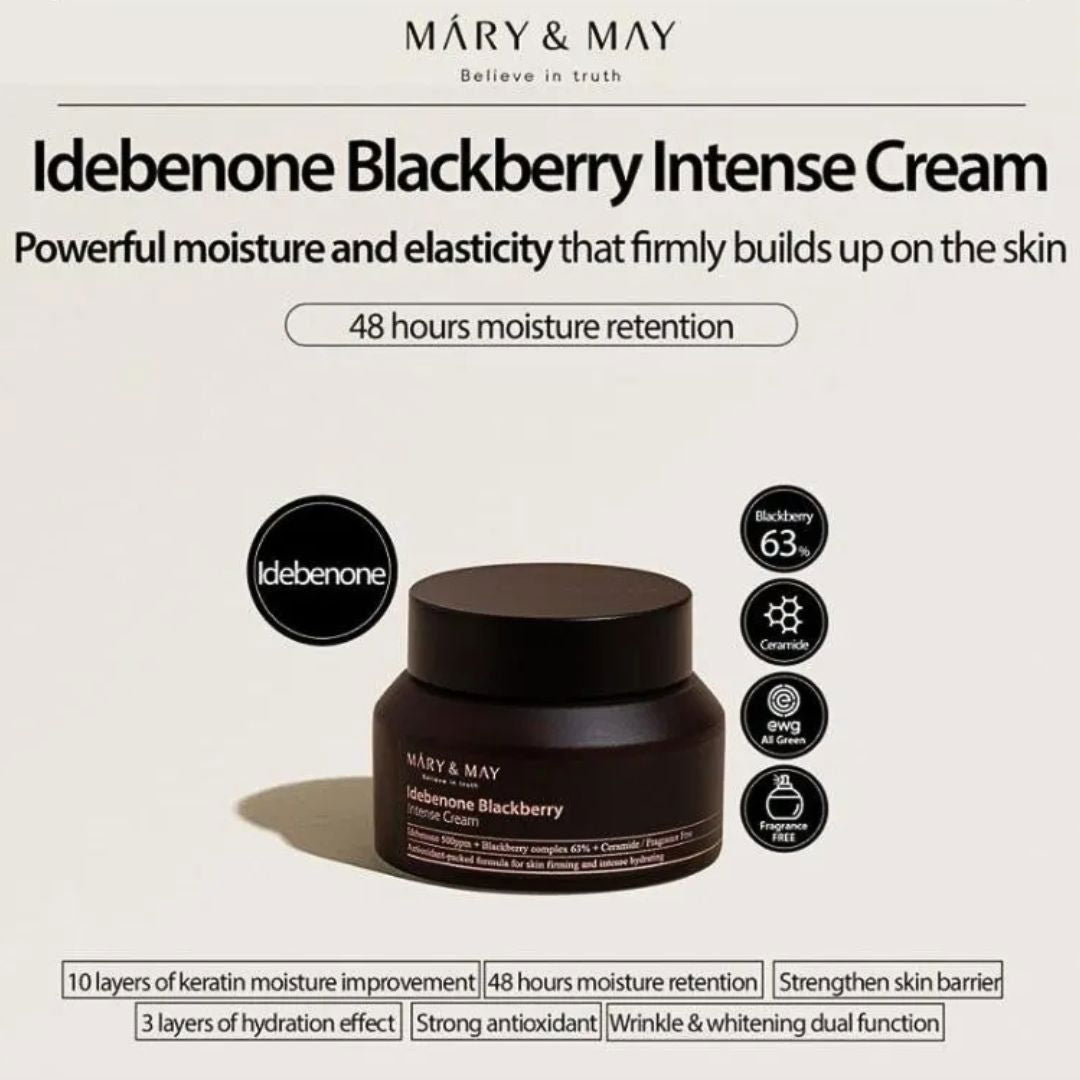 Mary&May Idebenone + Blackberry Intense Cream - Miessential