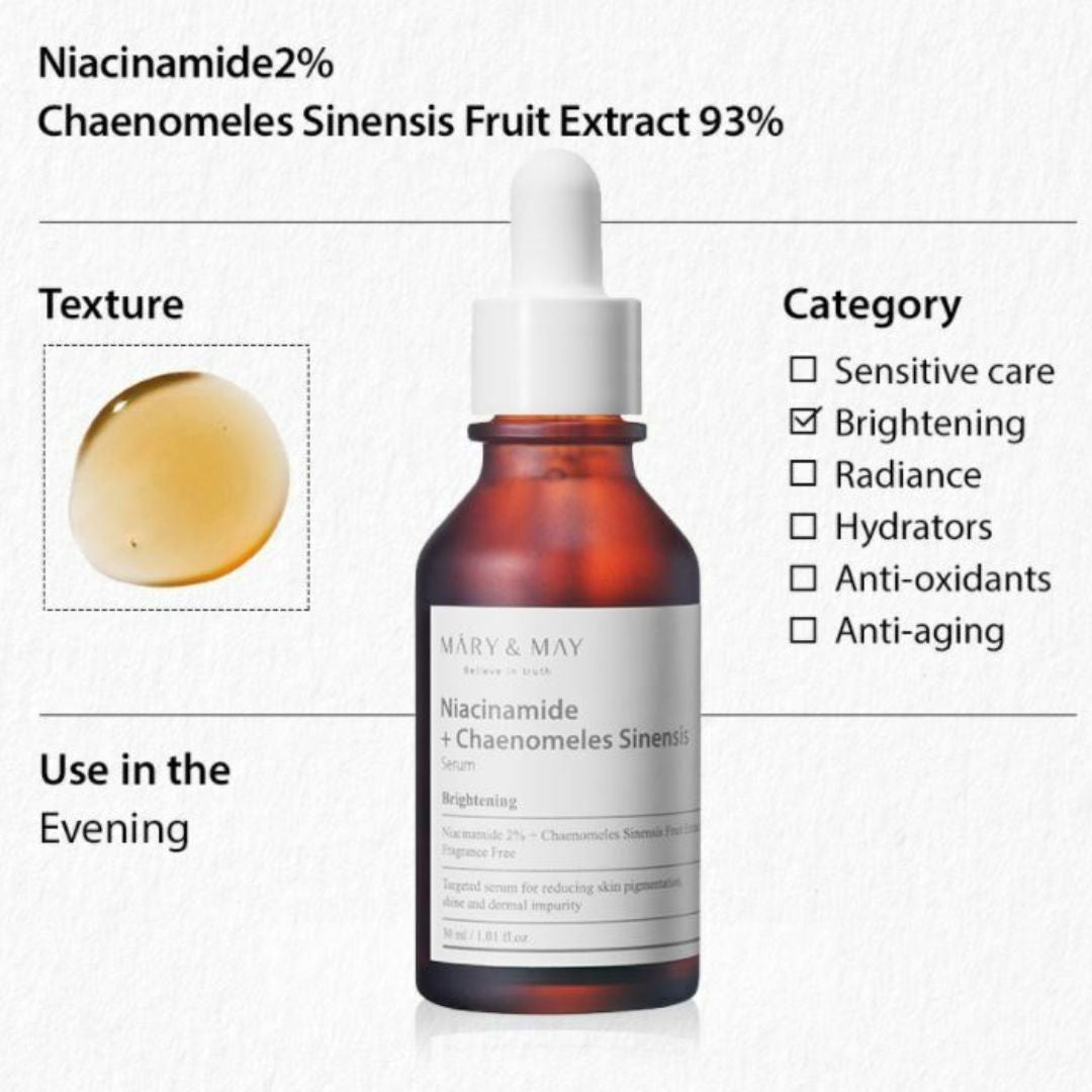 Mary&May Niacinamide + Chaenomeles Sinensis Serum - Miessential