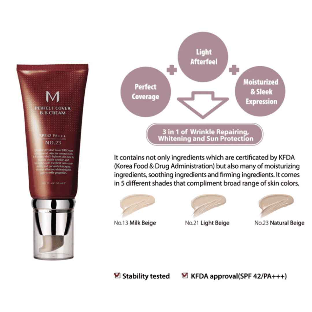 Missha M Perfect Cover BB Cream #23 - Miessential