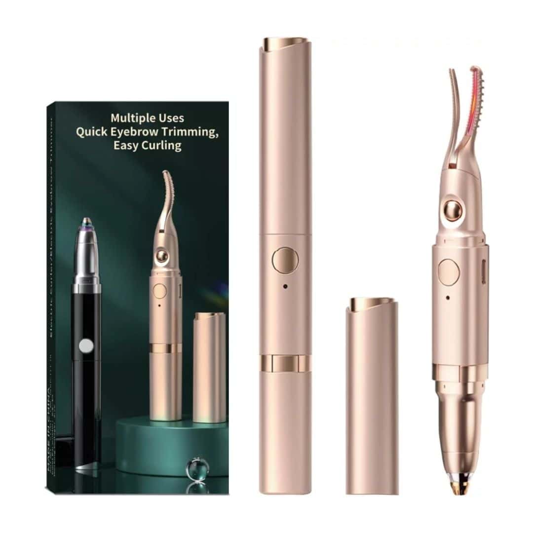 Multifunctional 2-in-1 Electric Eyelash Curler and Eyebrow Trimmer
