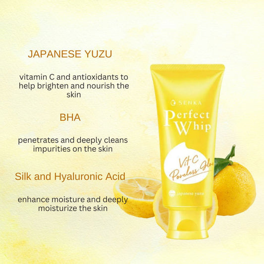 Shiseido Senka Perfect Whip Vitamin C Poreless Glow - Miessential