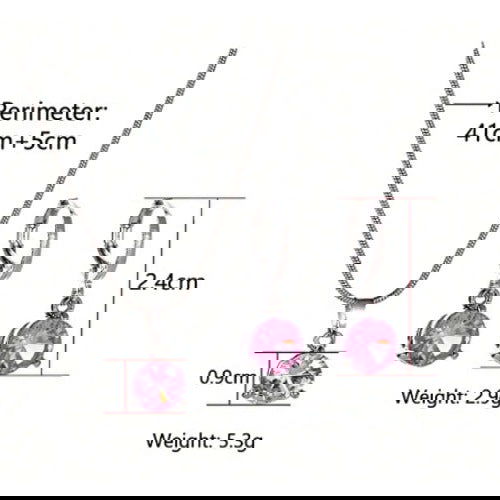 3pcs/set Elegant Cubic Zirconia Necklace And Earrings Set - Miessential