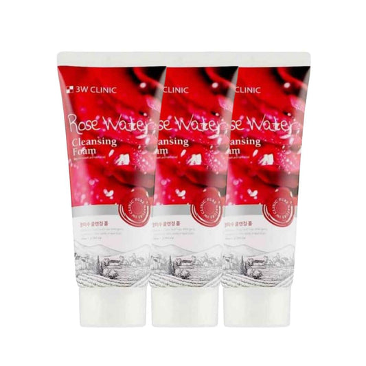 3W Clinic Rose Water Cleansing Foam
