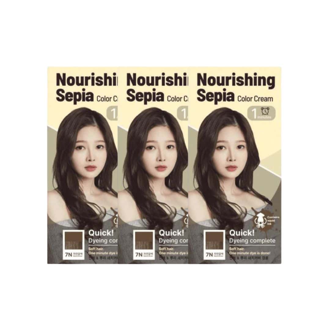 (3 Units) Foodaholic Nourishing Sepia 1 Min Hair Color 7N Natural Brown