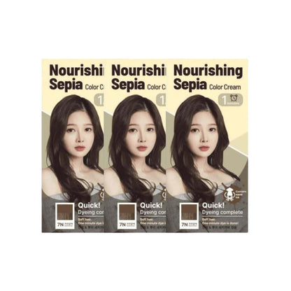 (3 Units) Foodaholic Nourishing Sepia 1 Min Hair Color 7N Natural Brown