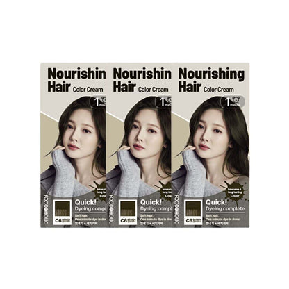 (3 Units) Foodaholic Nourishing Sepia 1 Min Hair Color C6 Light Natural Brown