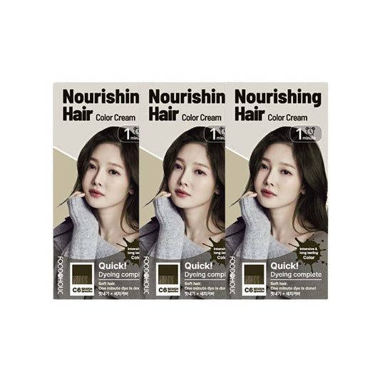 (3 Units) Foodaholic Nourishing Sepia 1 Min Hair Color C6 Light Natural Brown