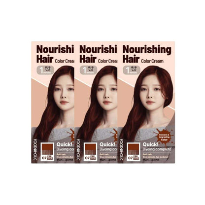(3 Units) Foodaholic Nourishing Sepia 1 Min Hair Color C7 Light Bronze Brown