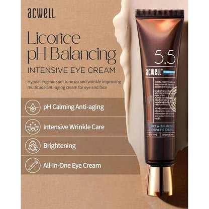 Acwell Licorice pH Balancing Intensive Eye Cream - Miessential
