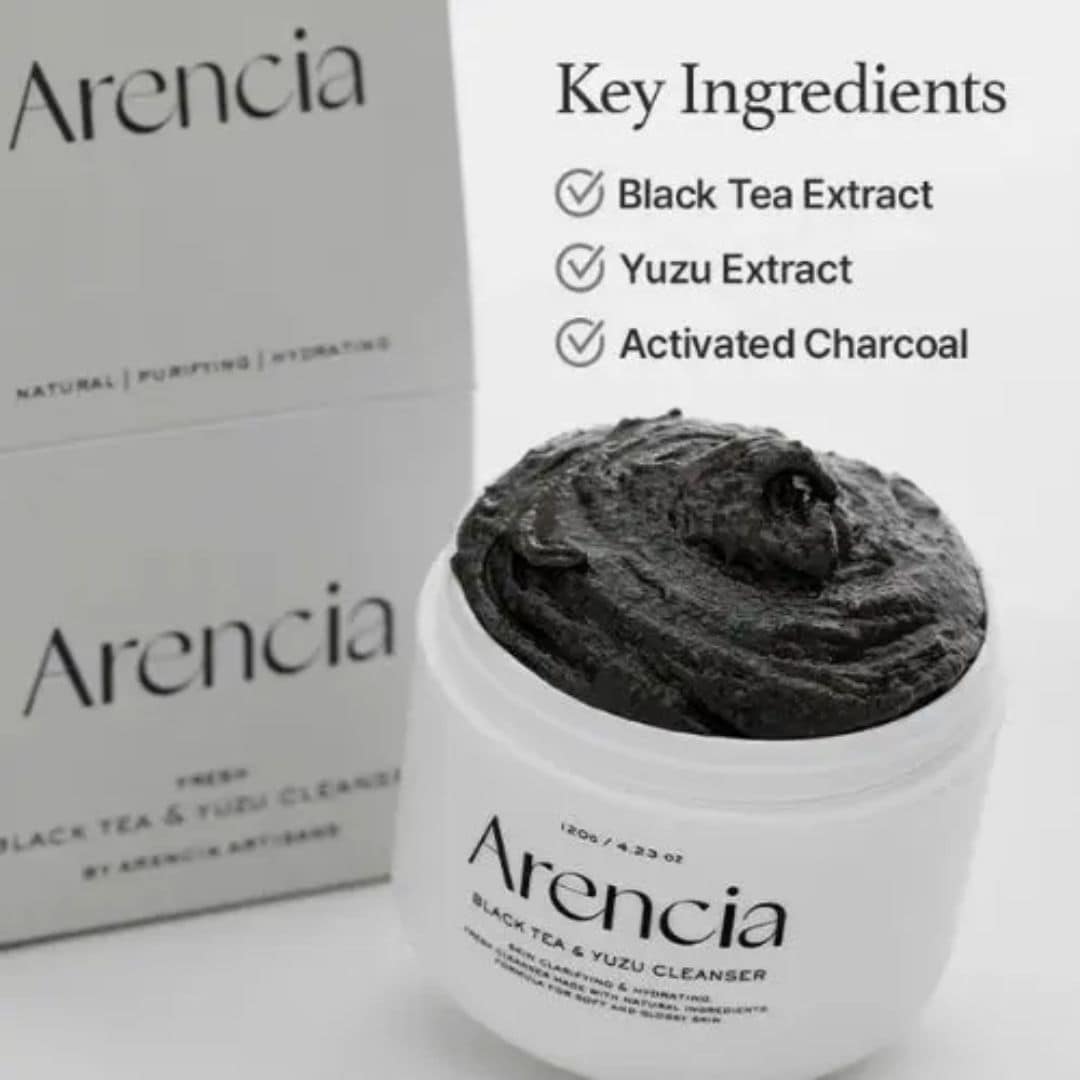 Arencia Black Tea Rice Mochi Cleanser