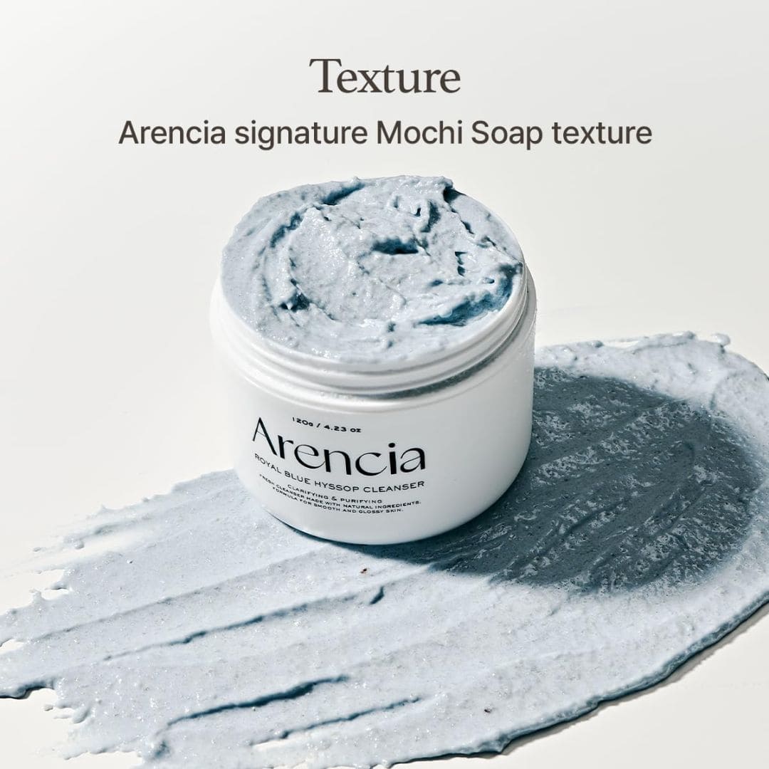 Arencia Fresh Blue Hyssop Rice Mochi Cleanser