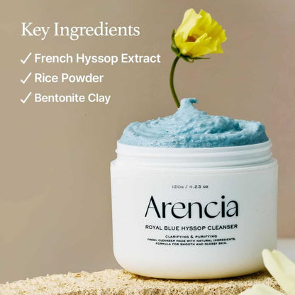 Arencia Fresh Blue Hyssop Rice Mochi Cleanser