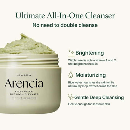 Arencia Fresh Green Rice Mochi Cleanser