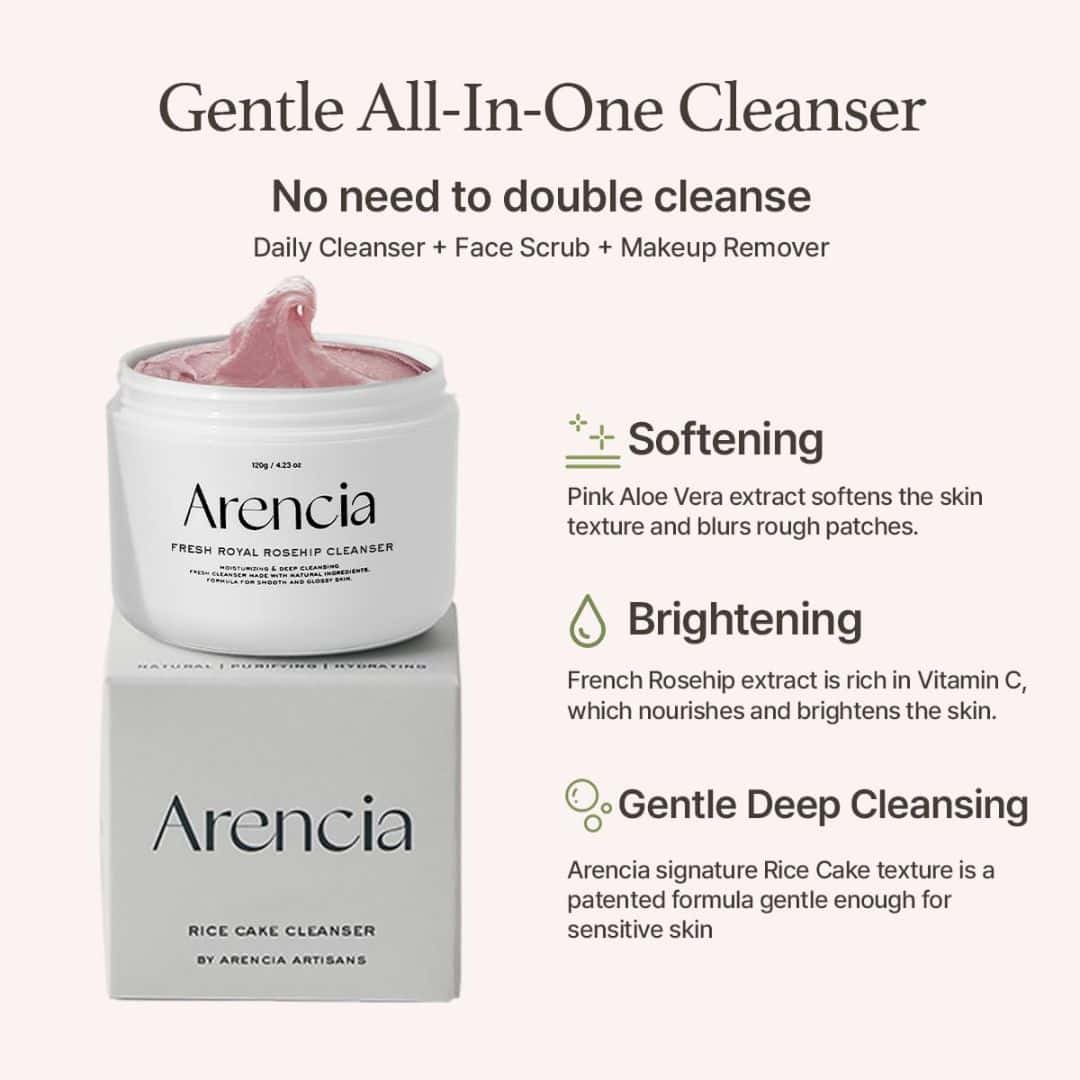 Arencia Fresh Rosehip Rice Mochi Cleanser