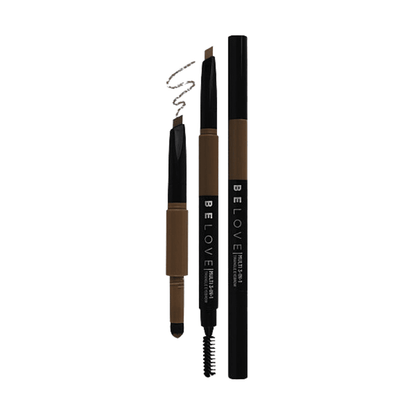 Belove Multi 3 in 1 Triple Eyebrow Grey Brown - Miessential