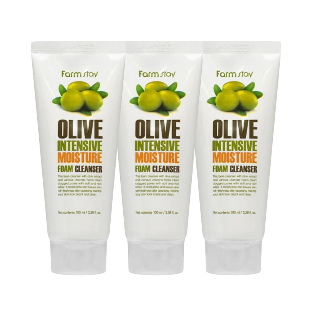 (Buy 2 Get 1 Free) Farmstay Olive Intensive Moisture Foam Cleanser