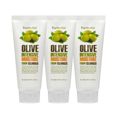 (Buy 2 Get 1 Free) Farmstay Olive Intensive Moisture Foam Cleanser
