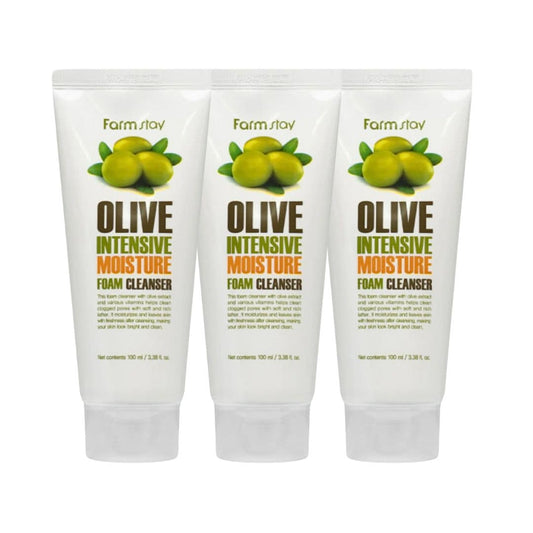 (Buy 2 Get 1 Free) Farmstay Olive Intensive Moisture Foam Cleanser