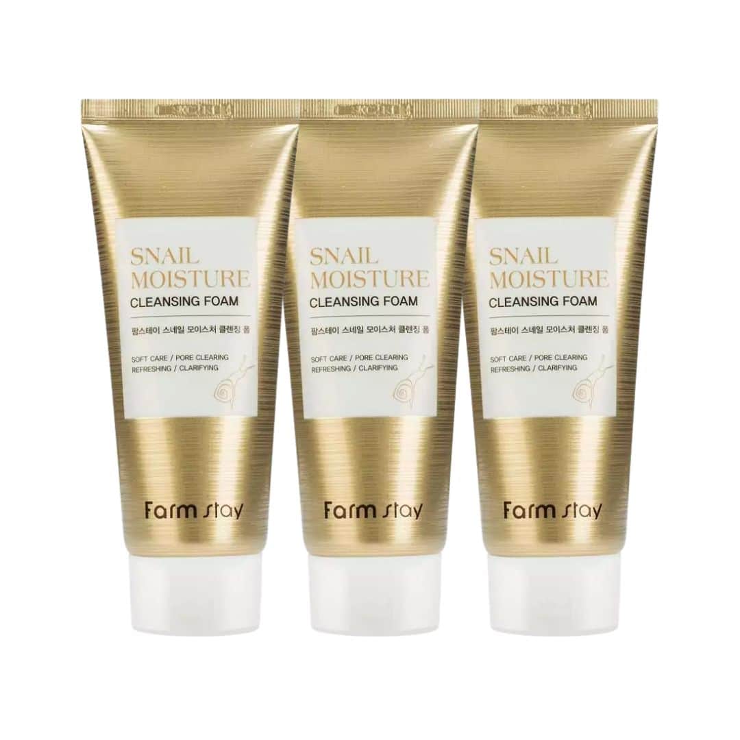 (Buy 2 Get 1 Free) Farmstay Snail Moisture Cleansing Foam