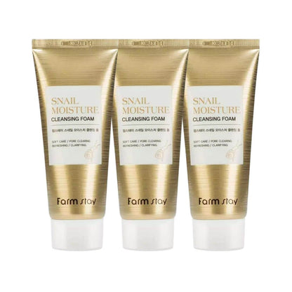 (Buy 2 Get 1 Free) Farmstay Snail Moisture Cleansing Foam