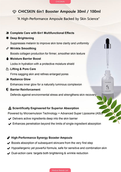 CHICSKIN 6in1 Booster Ampoule 30ml