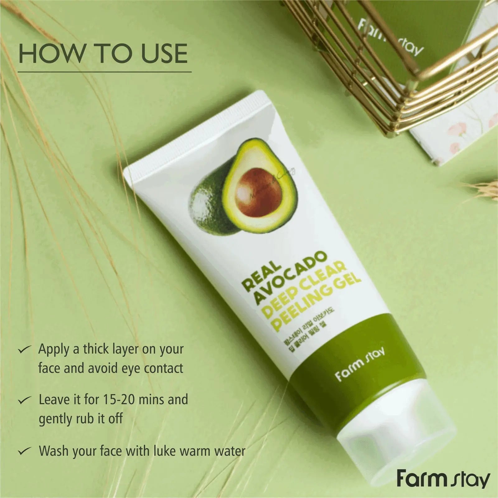 FARMSTAY Real Avocado Deep Clear Peeling Gel - Miessential