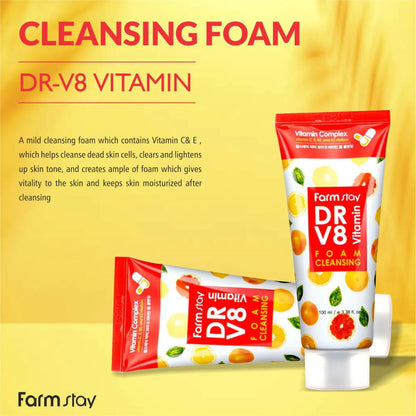 Farmstay Dr. V8 Vitamin Foam Cleansing - Miessential