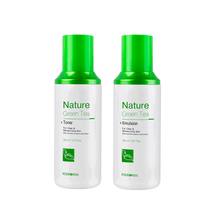 Foodaholic Nature Green Tea Toner & Emulsion - Miessential
