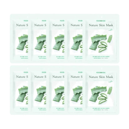 Foodaholic Nature Skin Mask Aloe (10 PCS) - Miessential