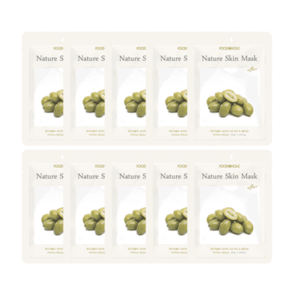 Foodaholic Nature Skin Mask Olive (10 PCS) - Miessential