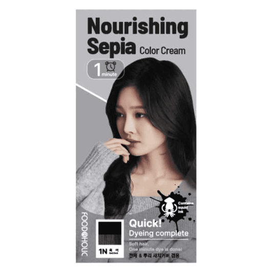 Foodaholic Nourishing Sepia 1 Min Hair Color 1N Real Black - Miessential