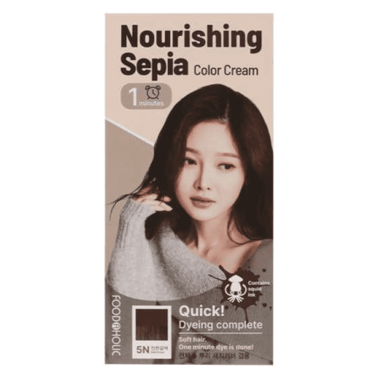 Foodaholic Nourishing Sepia 1 Min Hair Color 5N Dark Brown - Miessential