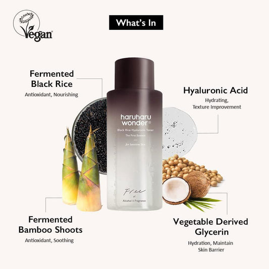 HARUHARU WONDER Black Rice Hyaluronic Toner Fragrance Free - Miessential