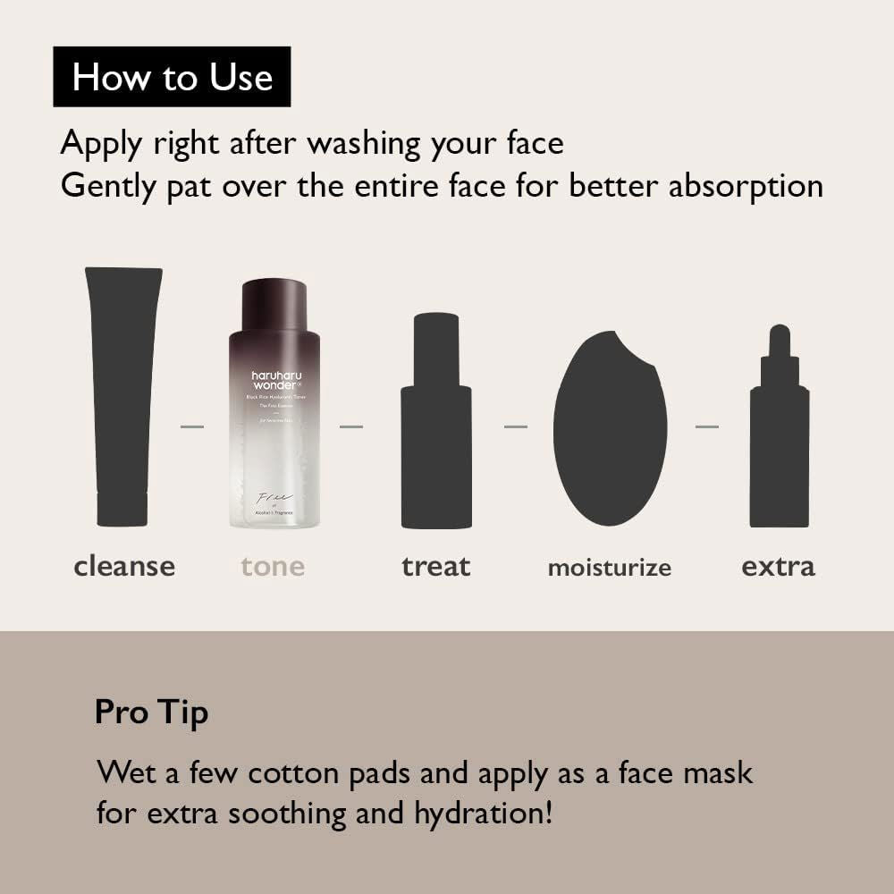 HARUHARU WONDER Black Rice Hyaluronic Toner Fragrance Free - Miessential