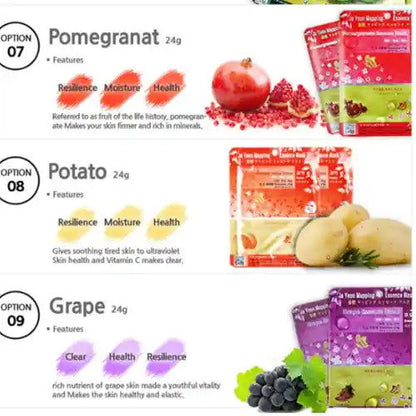 Ja Yeon Mapping Grape Anti-Inflammatory Mask (5 PCS) - Miessential