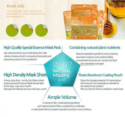 Ja Yeon Mapping Royal Jelly Repairing Mask (5 PCS) - Miessential