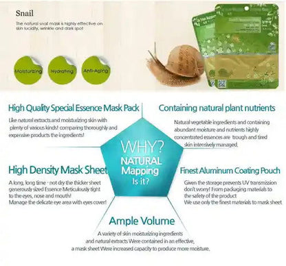 Ja Yeon Mapping Snail Anti-Aging Mask (5 PCS) - Miessential